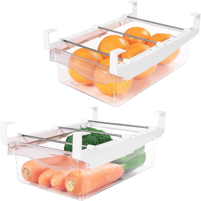URALFA Fridge Drawer Organizer, Adjustable Refrigerator Drawers - Image 7