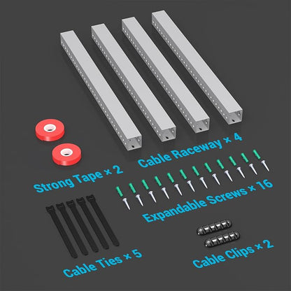 Open Slot Wire Duct Kit, 62.8" Server Rack Cable Management, Cable Management - Image 6