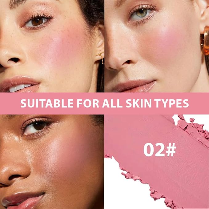 Powder Matte Blush Cheeks Face Makeup - Image 3