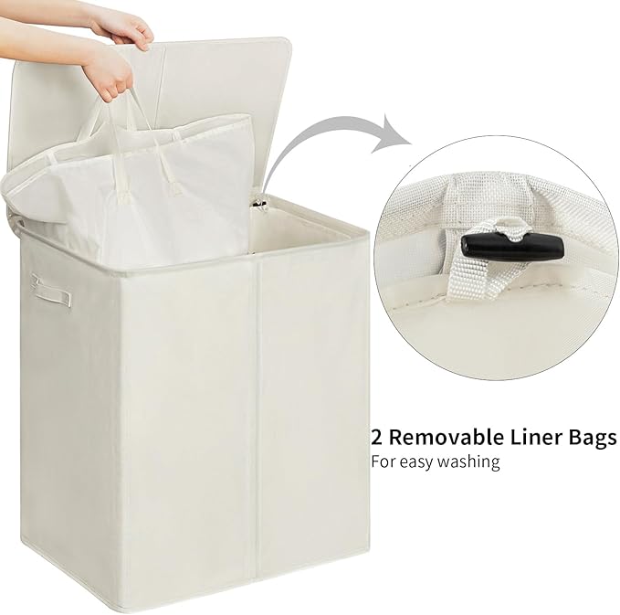 WOWLIVE 180L Double Laundry Hamper - Image 5