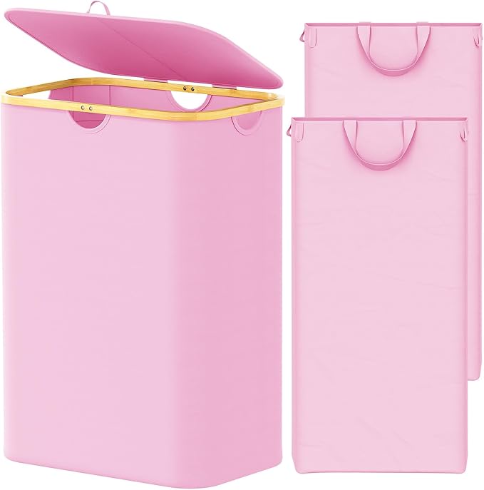 SpaceAid Double Laundry Hamper 2 Section by SpaceAid
