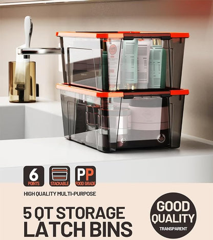 WYT 5-Quart Small Storage Container Bin - Image 5
