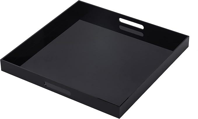 Glossy Black Acrylic Serving Tray by DesignwithPracticality