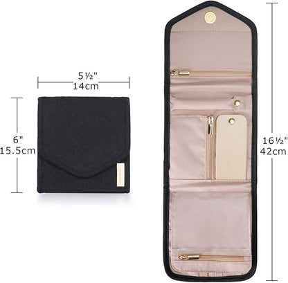 BAGSMART Travel Jewelry Organizer Case Foldable Jewelry Roll - Image 4
