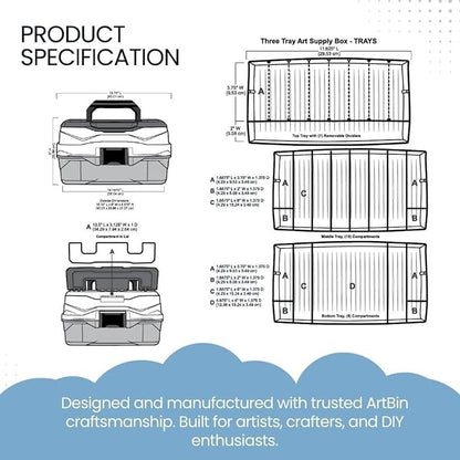 ArtBin 3-Tray Art Supply Box Versatile Organizer - Image 10