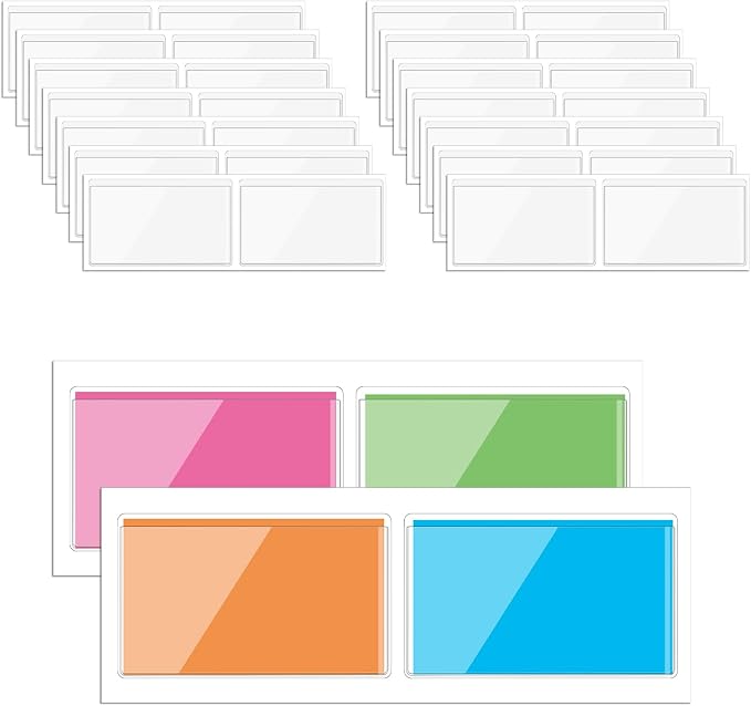 50 Pack Clear Adhesive Pockets Self Adhesive Index Card Pockets - Image 8