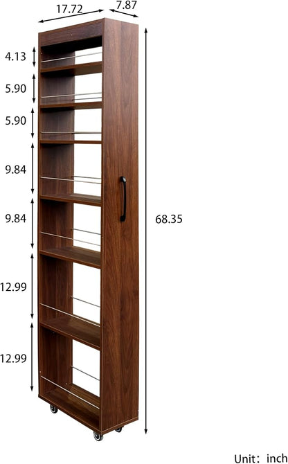 Slim Rolling Storage Cart, 7-Tier Pull-Out Spice Rack - Image 2