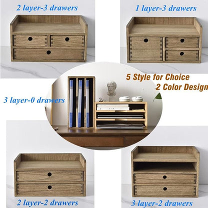 KIRIGEN Desk Organizer with 3 Drawers - Image 8