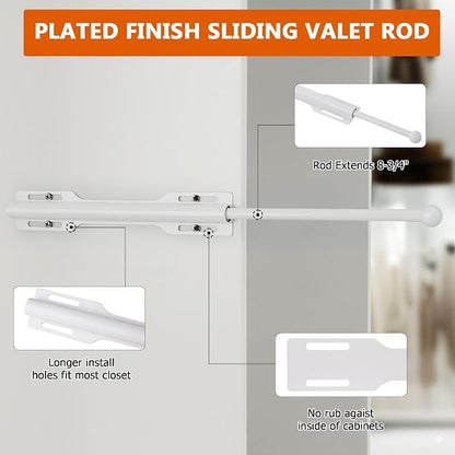 Valet Rod for Closet Pull Out, Rod for Bedroom Laundry Room Bathroom - Image 5