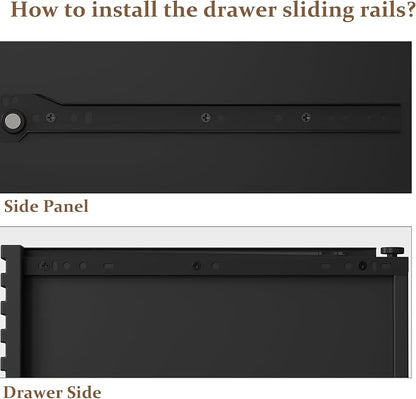 RoyalCraft Black 6 Drawer Dresser Set of 2, Fluted Modern Wood Dresser - Image 3