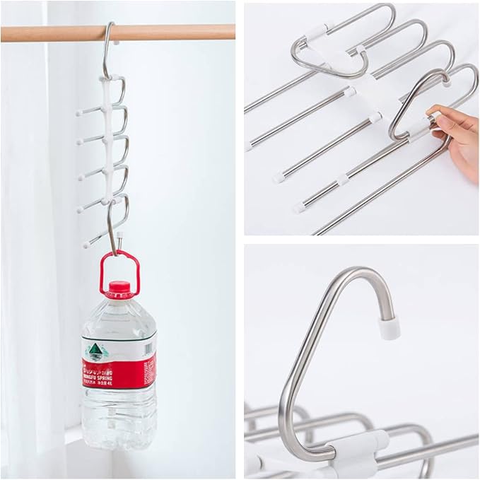 Kalimdor Pants Hangers 2 Pack Space Saving Metal Closet Organizer, Clothes - Image 7