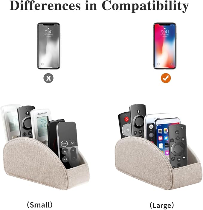 Remote Control Holder PU Leather TV Remote Caddy - Image 2
