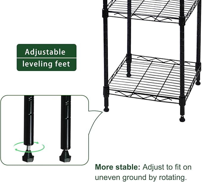 5-Wire Shelving Adjustable Shelves, Standing Storage Shelf - Image 6
