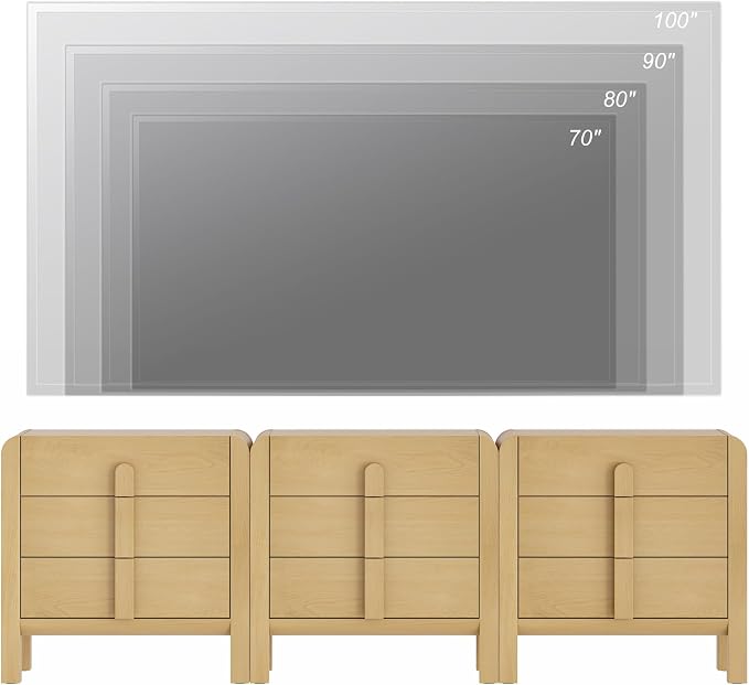 WAMPAT 3 in 1 9 Drawer Dresser for Bedroom, 94.5" Wide Mid Century Modern Wide - Image 9