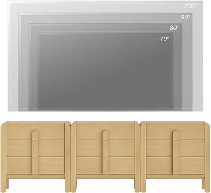 WAMPAT 3 in 1 9 Drawer Dresser for Bedroom, 94.5" Wide Mid Century Modern Wide - Image 9