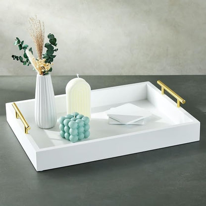 Juvale Ottoman Tray with Coasters & Interchangeable Gold & Silver Handles - Image 5