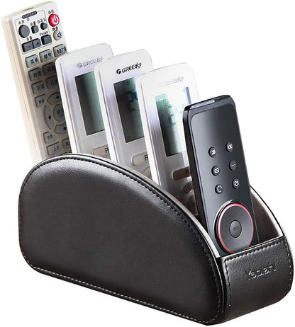 All-in-One Leather TV Remote Control Holder Black by YAPISHI