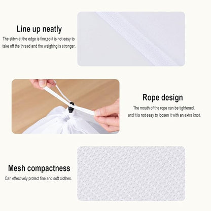 Mesh Laundry Bags with Adjustable Single Shoulder Straps Sturdy Nylon Material - Image 5