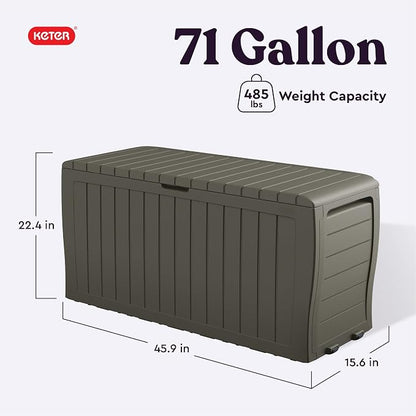 Keter Marvel Plus 71 Gallon Resin Outdoor Storage Box - Image 2