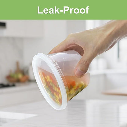 60 Sets Deli Containers with Lids 16 oz, Leak-Proof & BPA Free Airtight Takeout - Image 3