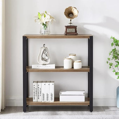 FOLUBAN 3 Tier Bookshelf, Industrial Bookcase and Book Shelves - Image 7