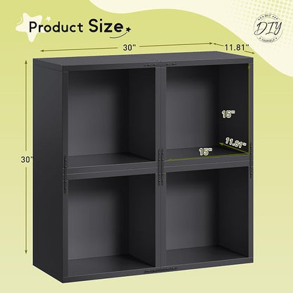 Homkdom 4 Cube Storage Organizer, DIY Book Shelf - Image 3