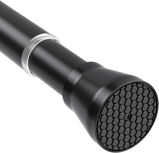 Tension Rods for Windows 28 to 48 Inch Black Curtain Rods no Drilling Tension by HAOYUNTE