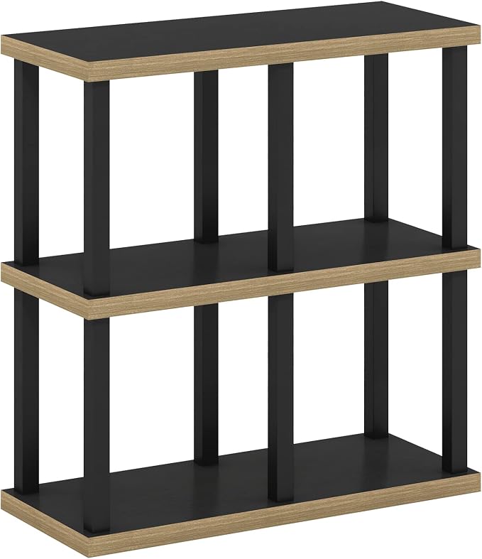 Furinno Turn-N-Tube No Tools Decorative Display Shelf, Americano/Black - Image 5