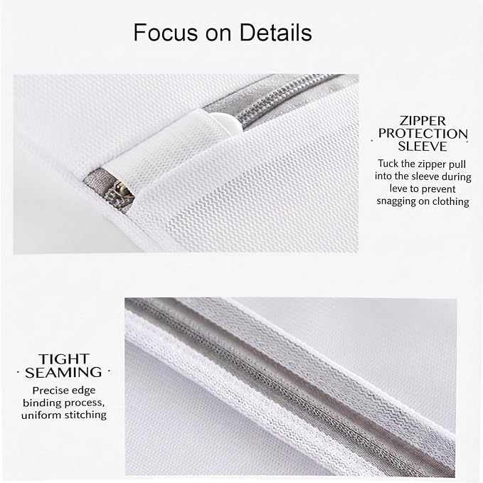 8 Pcs Mesh Laundry Bags for Delicates | Durable, Safe Wash Bags for Washing - Image 3