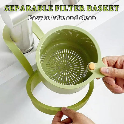 Sink Strainer Basket with One-Touch Drain Mesh, Snap-On Strap & Detachable - Image 4