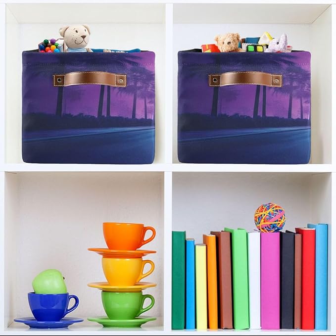 80s Synthwave Storage Bins Box Foldable Shelf Basket - Image 6