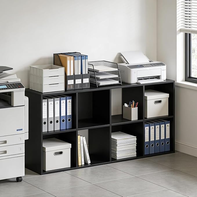 8 Cube Storage Organizer Shelf, Open Cube Bookshelf, Reversible Bookcase - Image 2