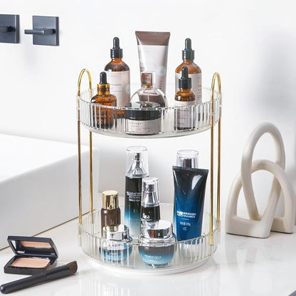 Rotating Makeup Organizer for Vanity, Skincare Make Up Storage Perfume by Aveniee