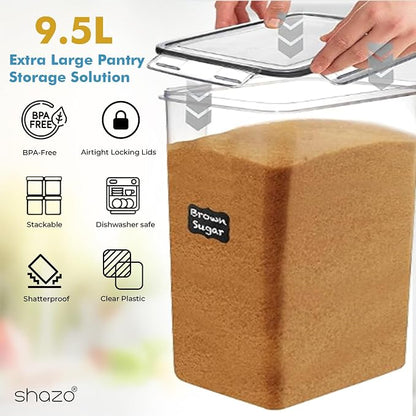 Shazo 2 PC Extra Large Bulk Food Storage Containers - Image 4