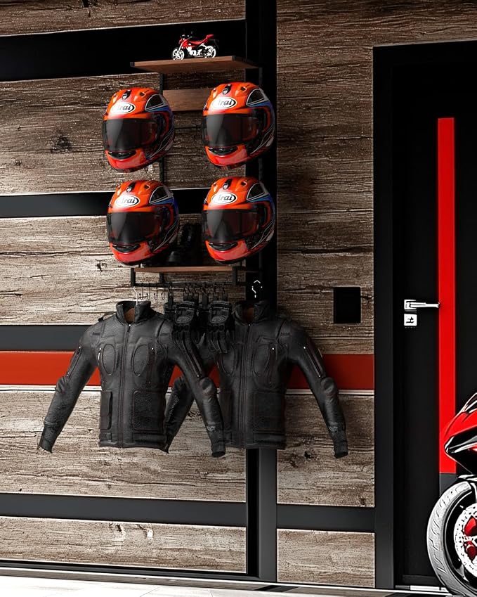 Vieshful Motorcycle Helmet Holder Wall Mount, Helmet Organize Rack - Image 8