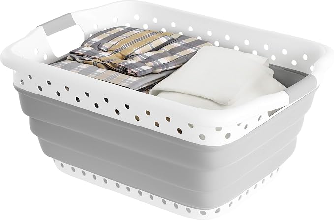 Lavish Home Collapsible Plastic Laundry Basket - Image 7