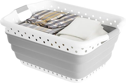 Lavish Home Collapsible Plastic Laundry Basket - Image 7