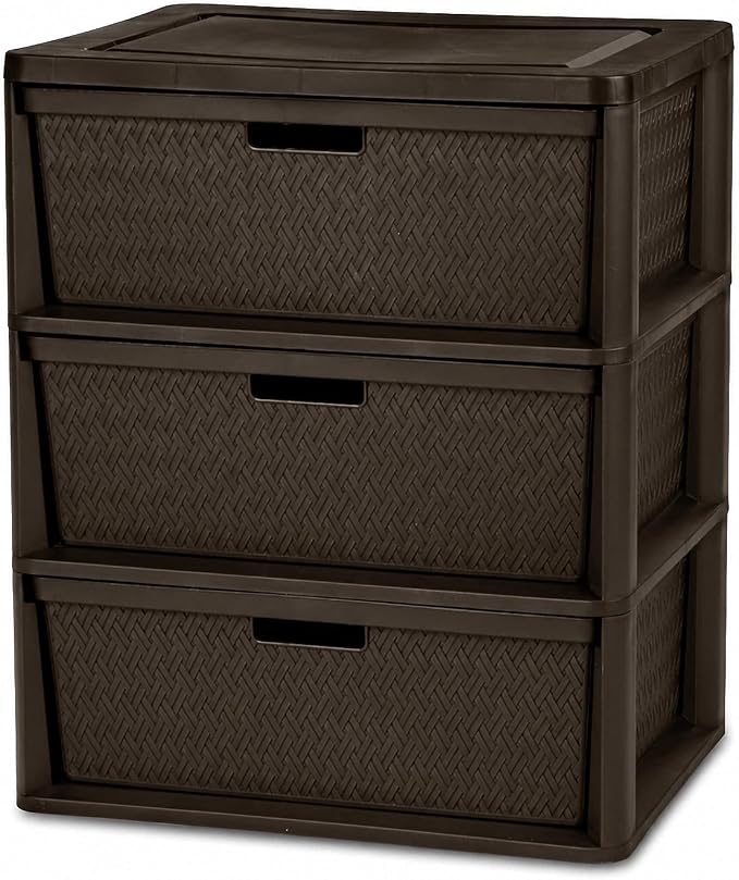 3 Drawer Storage Organizer, Plastic Drawer Organizer Tower, Closet Storage by Unknown