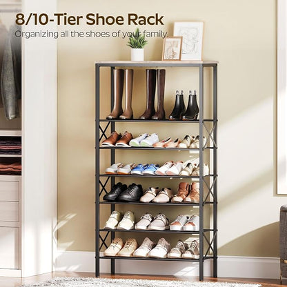 YATINEY 8 Tier Shoe Rack, Shoe Storage Organizer, Large Capacity Shoe Shelf - Image 5