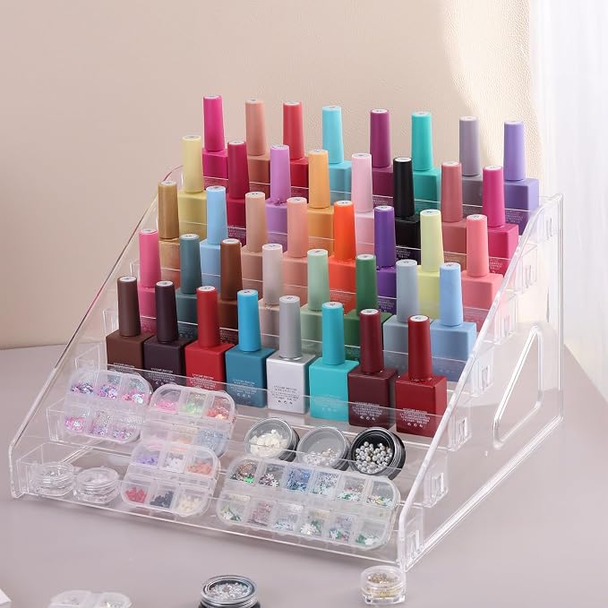 SUTOKAKA 7-Tier Clear Acrylic Nail Polish Organizer Stand | 7-tier clear - Image 2