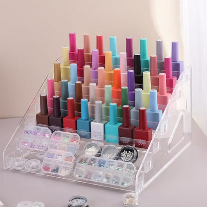 SUTOKAKA 7-Tier Clear Acrylic Nail Polish Organizer Stand | 7-tier clear - Image 2