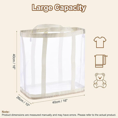 uxcell Collapsible Laundry Basket, Mesh Hamper - Image 2