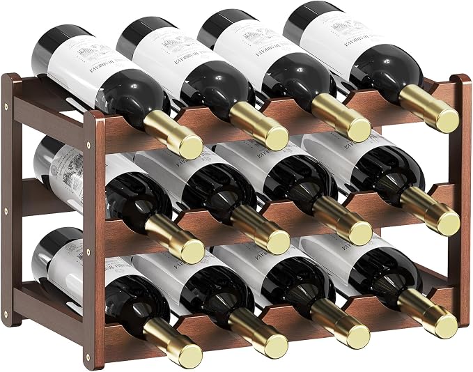 Wine Rack, Bamboo Wine Racks Countertop, Sturdy Wine Rack by CAMOAT