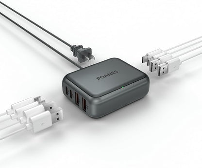 8-Port USB Charger, Mini Charging Station by POANES