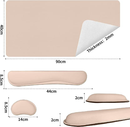 Bloss Leather Desk Pad and Keyboard Wrist Rest, Large Mouse Pad + Keyboard - Image 3