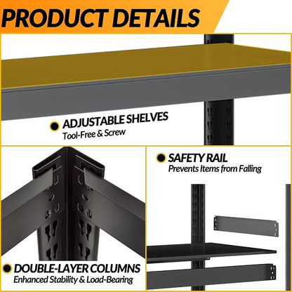 Metal Garage Storage Shelves Heavy Duty Shelving Unit 5 Tier Steel Adjustable - Image 7