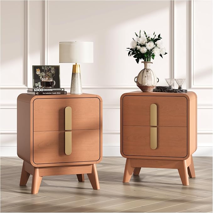 Night Stand Set 2, Mid Century Modern Bedside Table by Joinice