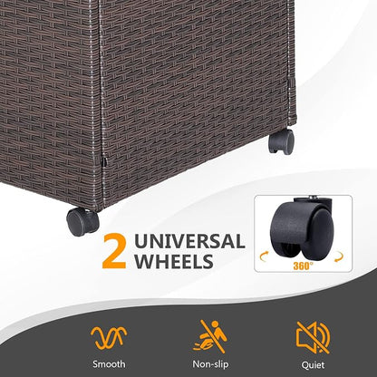 RELAX4LIFE Patio Rattan Storage Box - Image 4