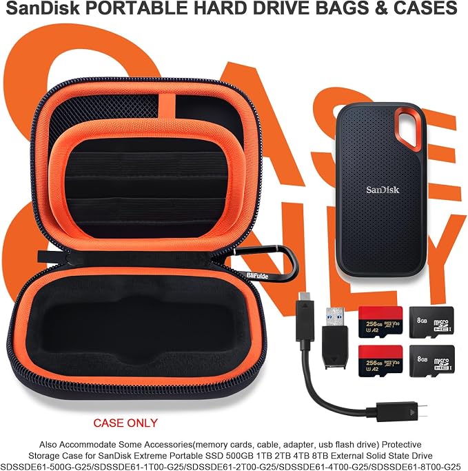 Hard Case for SanDisk Extreme Portable SSD 500GB 1TB 2TB 4TB 8TB External Solid - Image 2