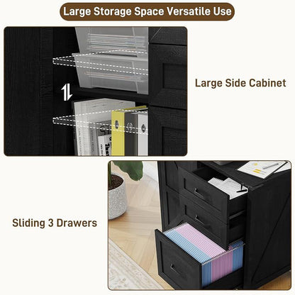3 Drawers Farmhouse File Cabinet - Image 6